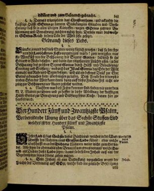 Der Hundert Fünff und Zwantzigste Psalm. - Der Hundert und Dreyßigste Psalm.