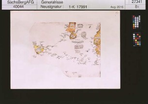 Erste Landvermessung des Kurstaates Sachsen von Matthias Oeder (1586-1607); Reproduktion zum 800. Regierungsjubiläum des Hauses Wettin