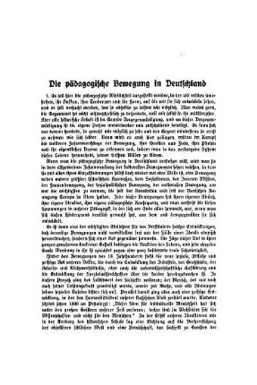 Die pädagogische Bewegung in Deutschland