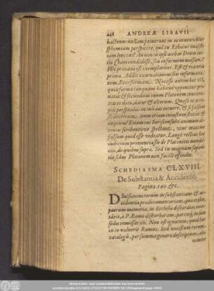 Schediasma CLXVIII.
