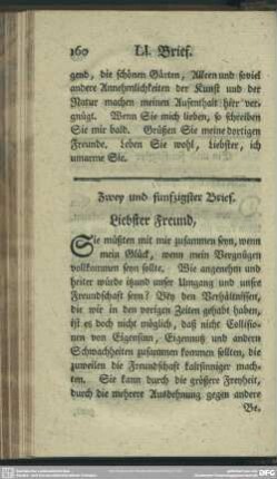 Zwey und funfzigster Brief. Liebster Freund, ...