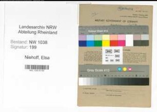 Entnazifizierung Elsa Niehoff , geb. 29.08.1922 (Kassenangestellte)