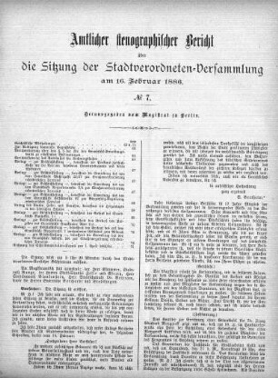 No 7, 16. Februar 1886