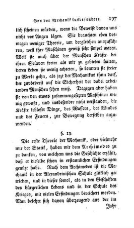 § 13. Kurze Geschichte der Mechanik überhaupt