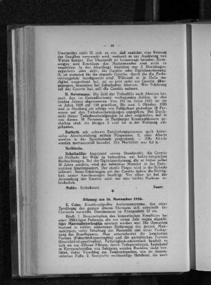 Sitzung am 16. November 1926.