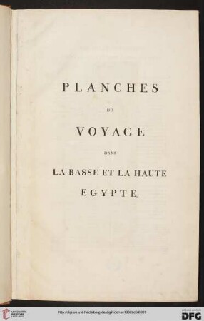 Band 3: Tafeln: Voyage dans la basse et la haute Égypte, pendant les campagnes du général Bonaparte