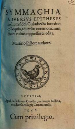 Symmachia Adversus Epitheses hostium fidei