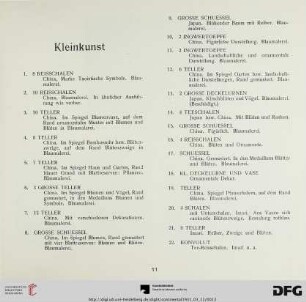 Kleinkunst (Nr. 1-85)
