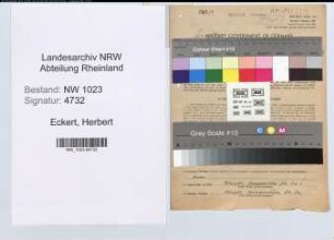 Entnazifizierung Herbert Eckert , geb. 30.12.1903 (Angestellter)
