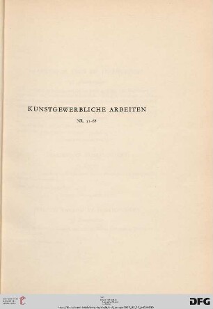 Kunstgewerbliche Arbeiten (Nr. 51-68)