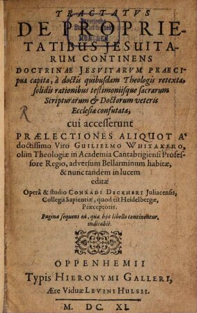 Tractatus de proprietatibus jesuitarum