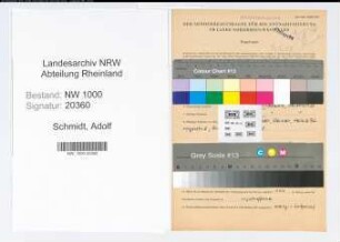 Entnazifizierung Adolf Schmidt, geb. 03.12.1907 (Wissenschaft.Angest.)
