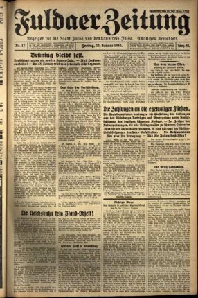 Ausgabe vom Freitag, den 22. Januar 1932.