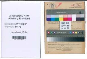 Entnazifizierung Fritz Luckhaus , geb. 06.02.1894 (Polizeibeamter)