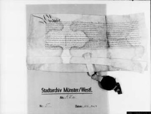 Adolf Erzbischof zu Köln ernennt Hermann von Melschede zum Freigrafen der sieben freien Stühle im Stift und Stadt Münster (Siegel)