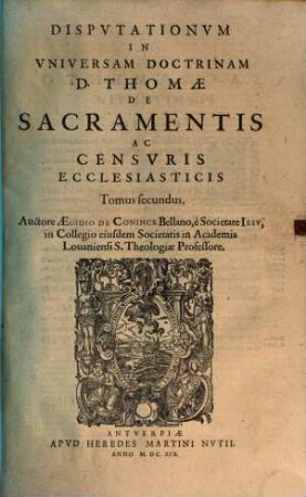 Commentaria in universam doctrinam Divi Thomae, 2