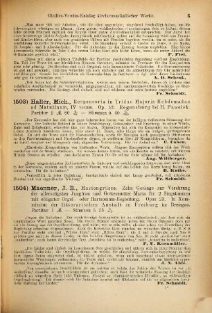 Vereins-Catalog : (Begonnen 1870) ; die von den allgemeinen deutschen Cäcilien-Vereinen empfohlenen und desshalb in den "Vereins-Catalog" aufgenommenen kirchenmusikalischen oder auf Kirchenmusik bezüglichen Werke enthaltend, [2]. Neue Folge [1501 - 2500] : (15. Februar 1893)