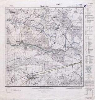 2536 (alte Nr.: 1132) Spornitz, Meßtischblatt (4 cm - Karte)