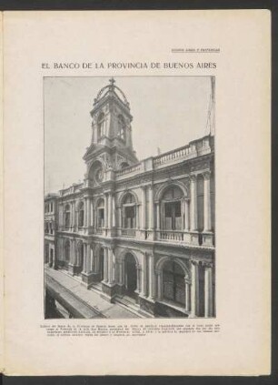 El Banco de la Provincia de Buenos Aires - [Fotografía]