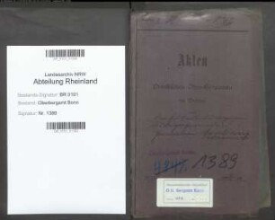 Vogelsang; Hermann, Bergassessor; Prüfungs- u. Personalakten Band 1 (Ausarbeitungen)