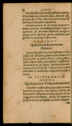 De Postpraedicamentis.
