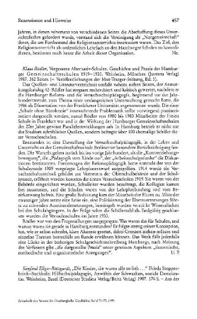 Rödler, Klaus :: Vergessene Alternativ-Schulen, Geschichte und Praxis der Hamburger Gemeinschaftsschulen 1919 - 1933, (Veröffentlichungen der Max-Traeger-Stiftung, 5) : Weinheim u.a., Juventa-Verlag, 1987