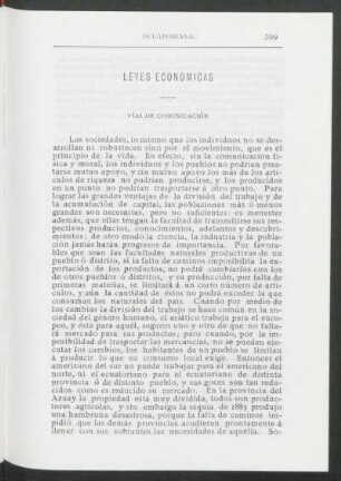 Leyes económicas : Vías de comunicación