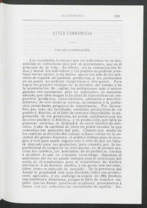 Leyes económicas : Vías de comunicación