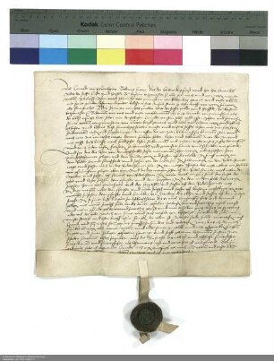 Revers Konrads von Praunheim bezüglich der Belehnung mit Gütern bei Praunheim und Eschersheim durch Hartmann [Burggraf von Kirchberg], Abt von Fulda