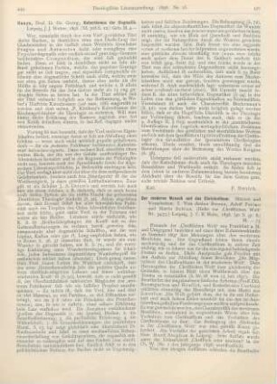 450-451 [Rezension] Der moderne Mensch und das Christenthum