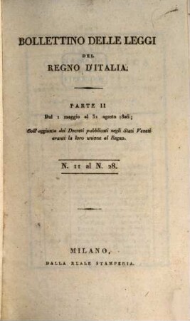 Bollettino delle leggi del Regno d'Italia. [5,2]. 1806