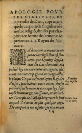 Apologie pour le ministres de la parole de Dieu