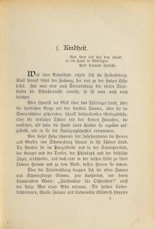 Erinnerungsblätter an Elisabeth Fürstin zur Lippe geb. Prinzessin zu Schwarzburg-Rudolstadt