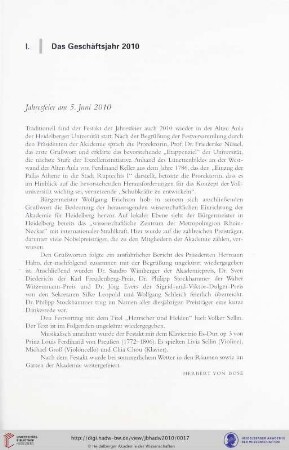 Jahresfeier am 5. Juni 2010