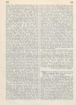 248-249 [Rezension] Leisegang, Hans, Luther als deutscher Christ