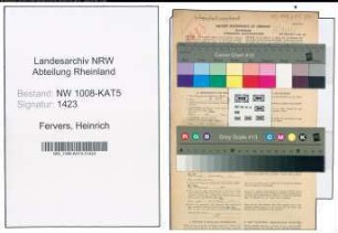 Entnazifizierung Heinrich Fervers , geb. 07.07.1903 (Kaufmann)