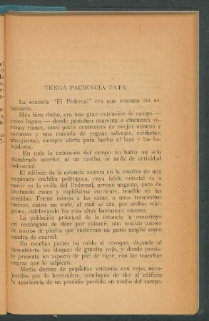 Tenga paciencia tata