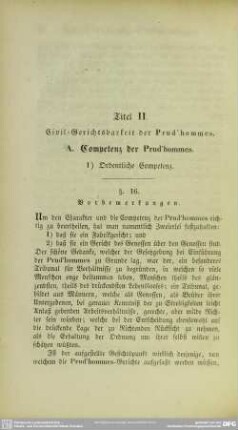 Titel II. Civil-Gerichtsbarkeit der Prud´hommes
