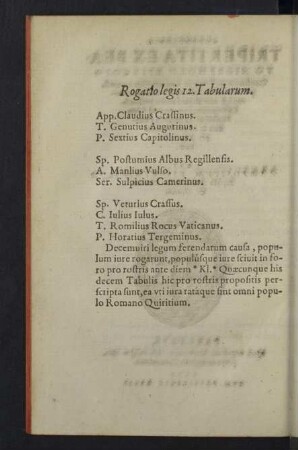 Rogatio legis 12. Tabularum.