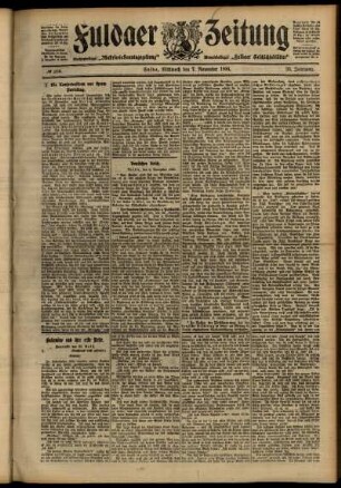 Ausgabe vom Mittwoch, den 07. November 1906.