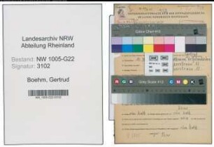 Entnazifizierung Gertrud Boehm , geb. 10.12.1898 (Geschaeftsfrau)