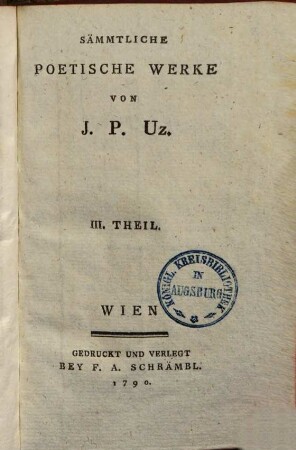 Sämmtliche poetische Werke, 3