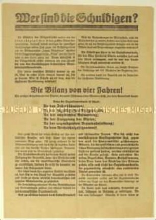 Aufruf der Alten Sozialdemokratischen Partei Deutschlands zur Reichstagswahl 1928