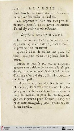 Logement du Chef de Cuisine
