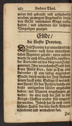Elide/ die fünfte Provintz