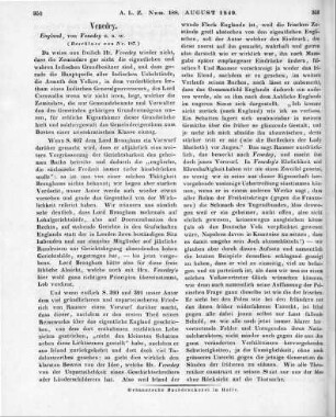 Venedey, J.: England. Bd. 1-2. Leipzig: Brockhaus 1845 (Beschluss von Nr. 187)