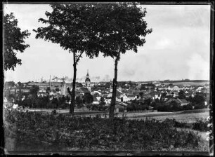 Triptis. Stadtansicht mit Stadtkirche St. Marien