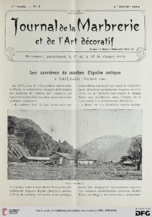 Nr. 5 (1er Janvier 1904)