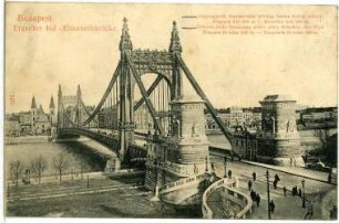 Budapest. Elisabethbrücke (1897-1903) über die Donau : Budapest. Elisabethbrücke (1897-1903; Aurél Czekelius, Antal Kherndl) über die Donau