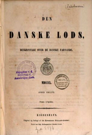 Den danske Lods, Beskrivelse over de danske Farvande
